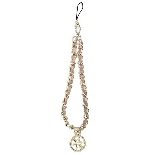 GUESS phone strap GUSTSAS4P (Chain Metal 4G Charm) roosa
