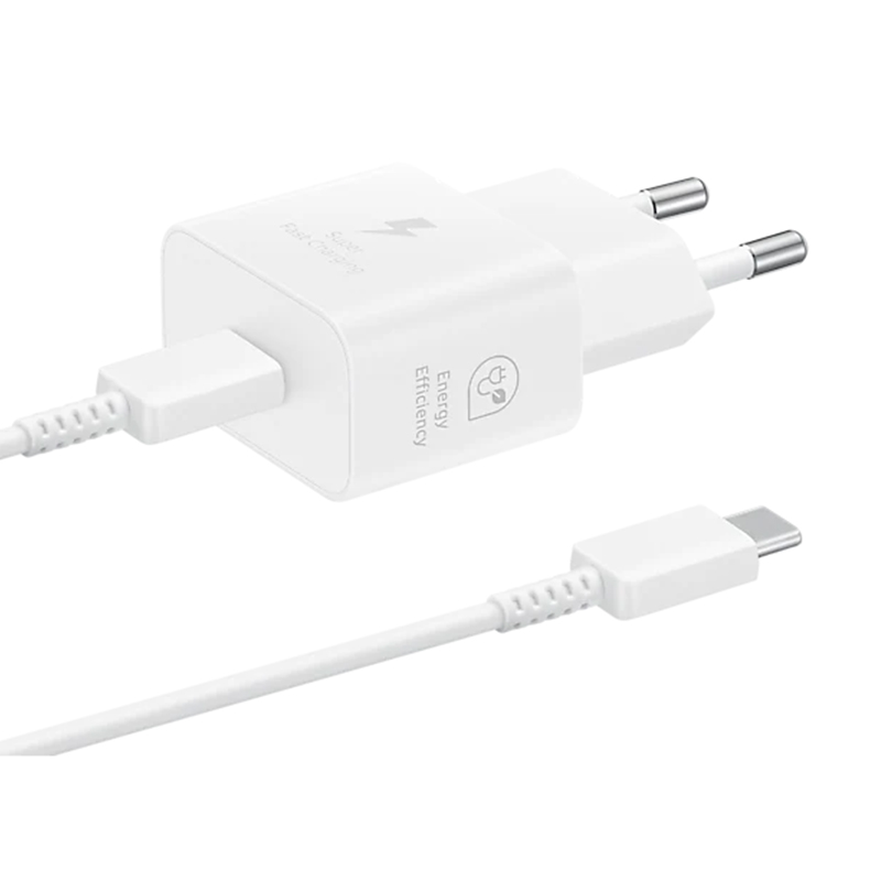 Зарядное устройство Fast Charging TA800W 25W белое + USB-C кабель OEM