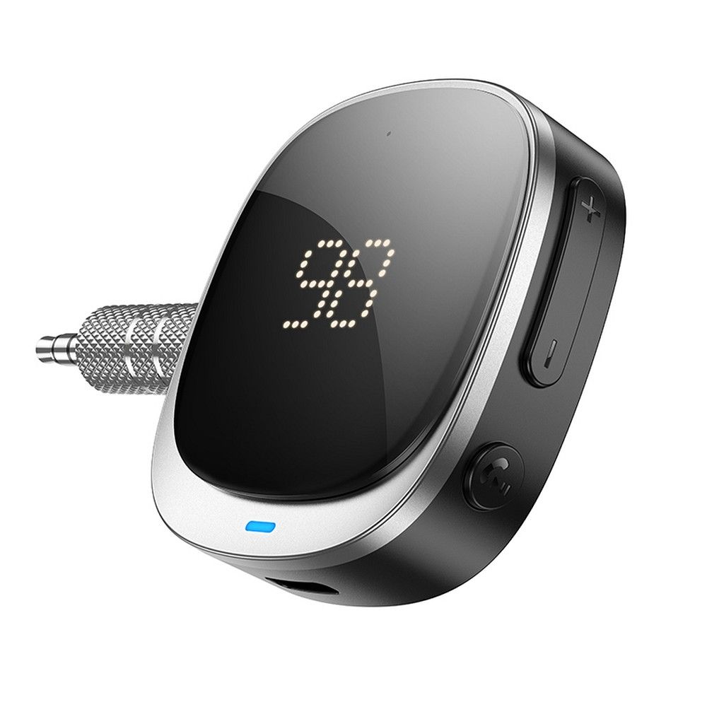 AUX Bluetooth adapter Jack 3,5 mm Hoco ekraaniga E80 must