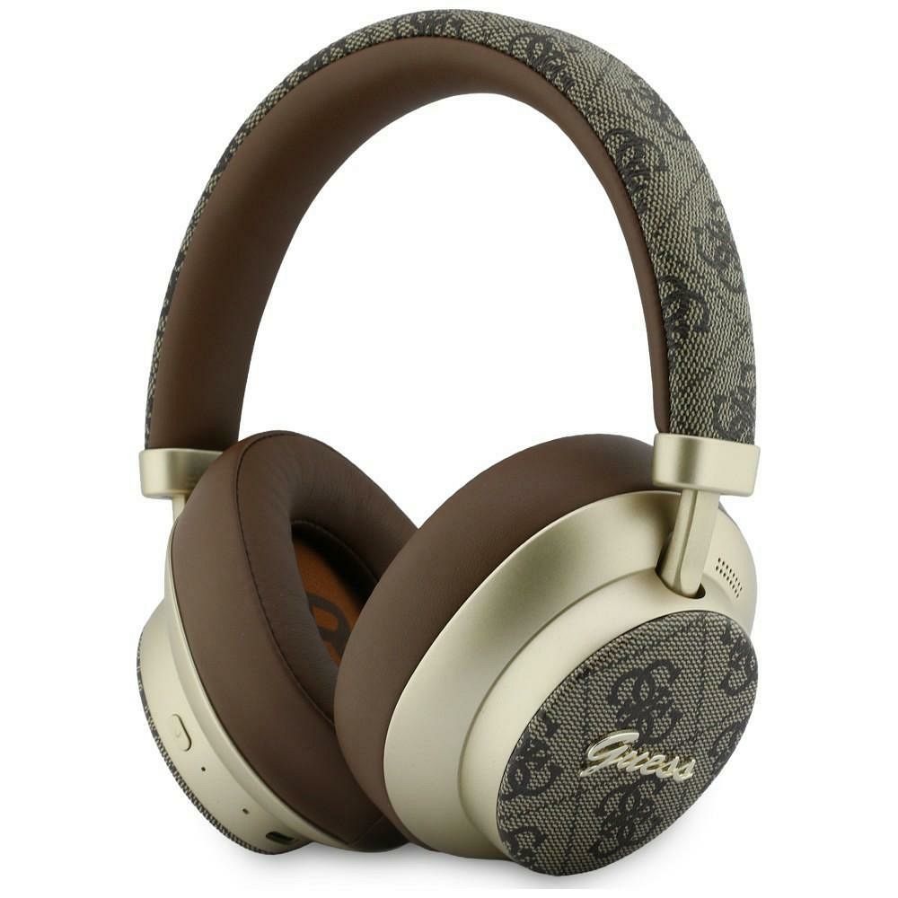 Juhtmevabad kõrvaklapid Guess ENC 4G Gold Script Metal, pruunid