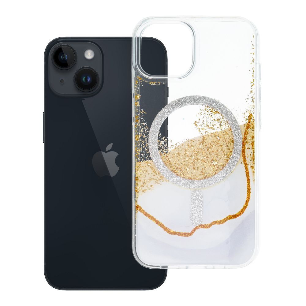 Чехол Golden с поддержкой MagSafe для iPhone 13 / 14, белый