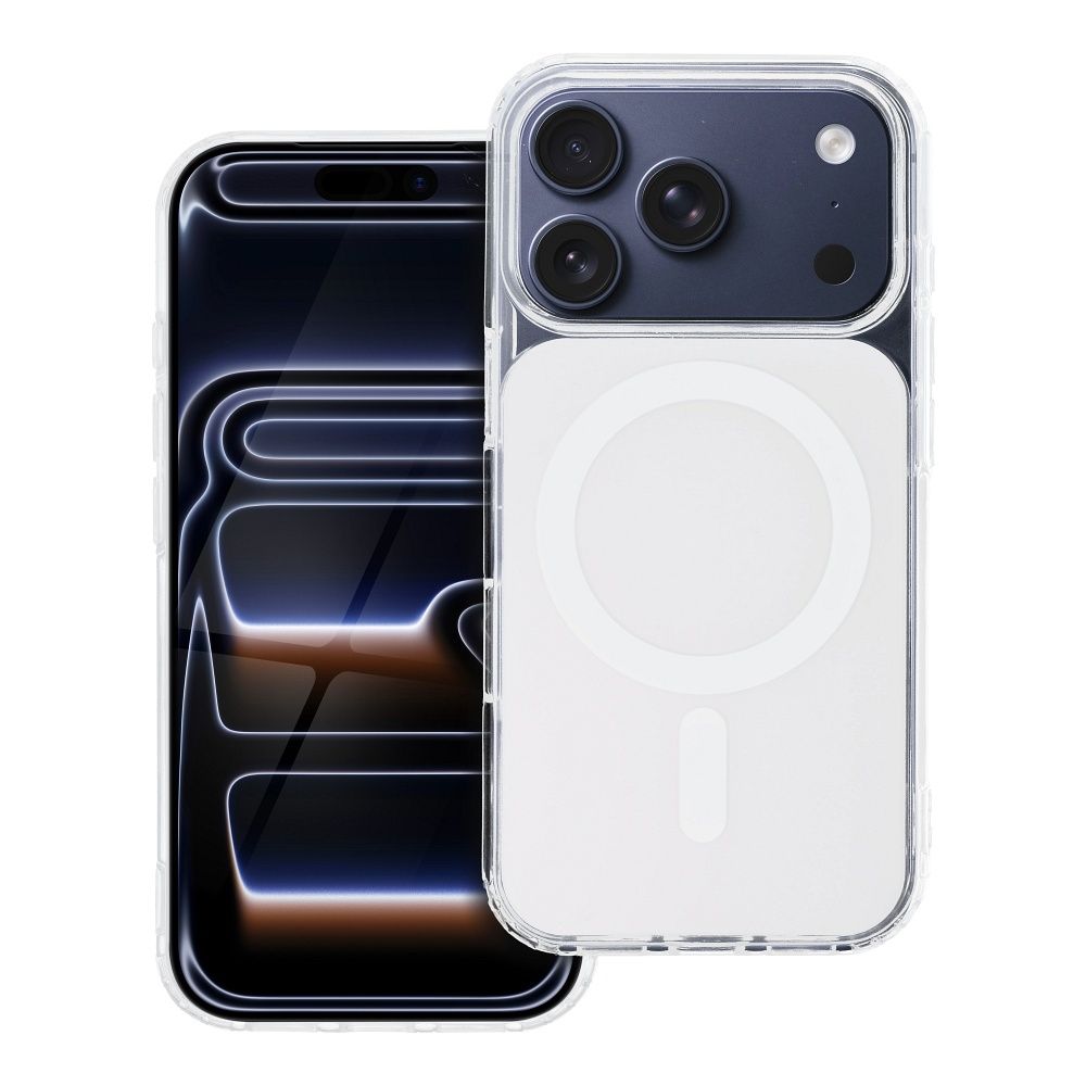 Case for iPhone 17 Pro Max / 18 Pro Max (low camera edge) Clear Fusion Mag Cover compatible with MagSafe white