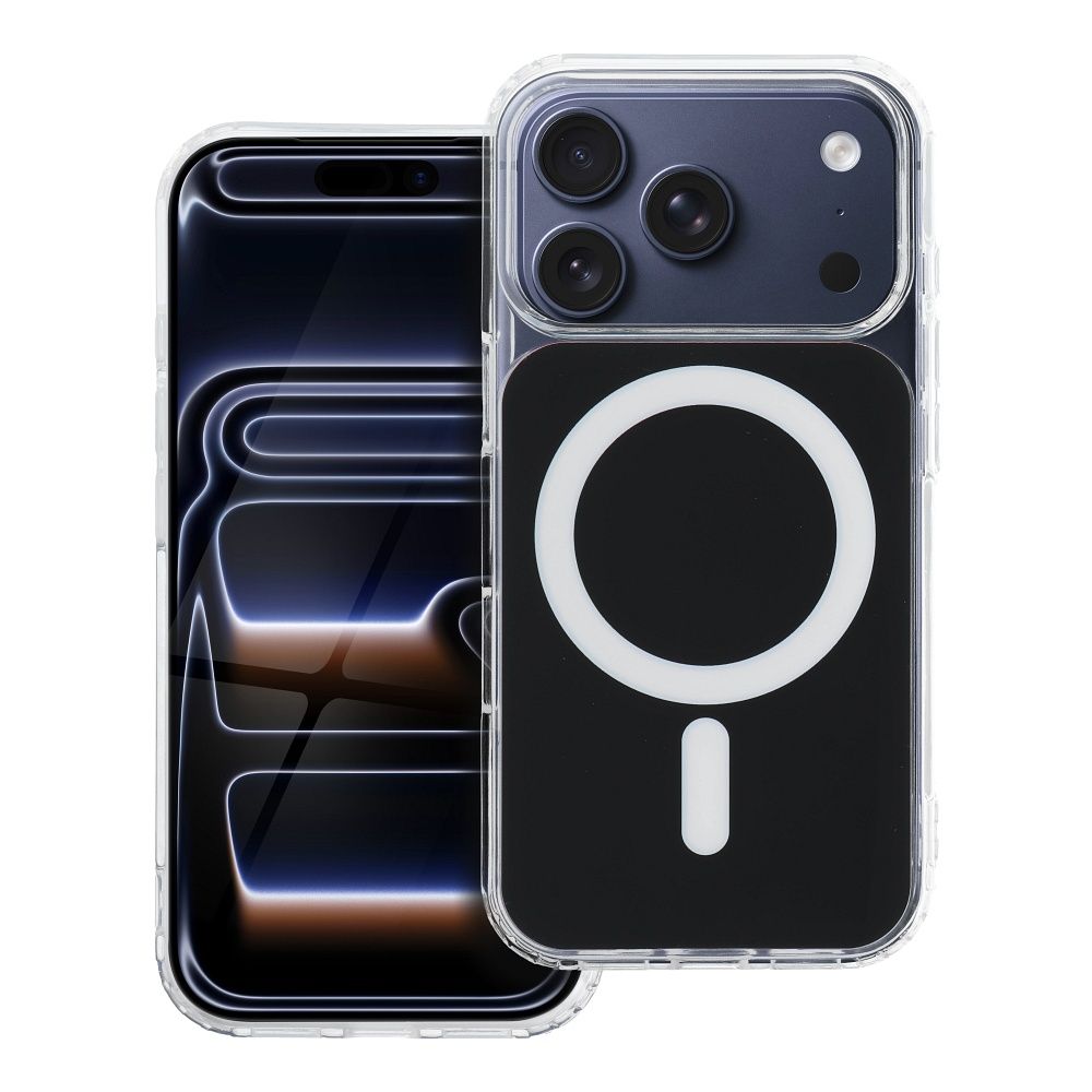 Case for iPhone 17 Pro Max / 18 Pro Max (low camera edge) Clear Fusion Mag Cover compatible with MagSafe black