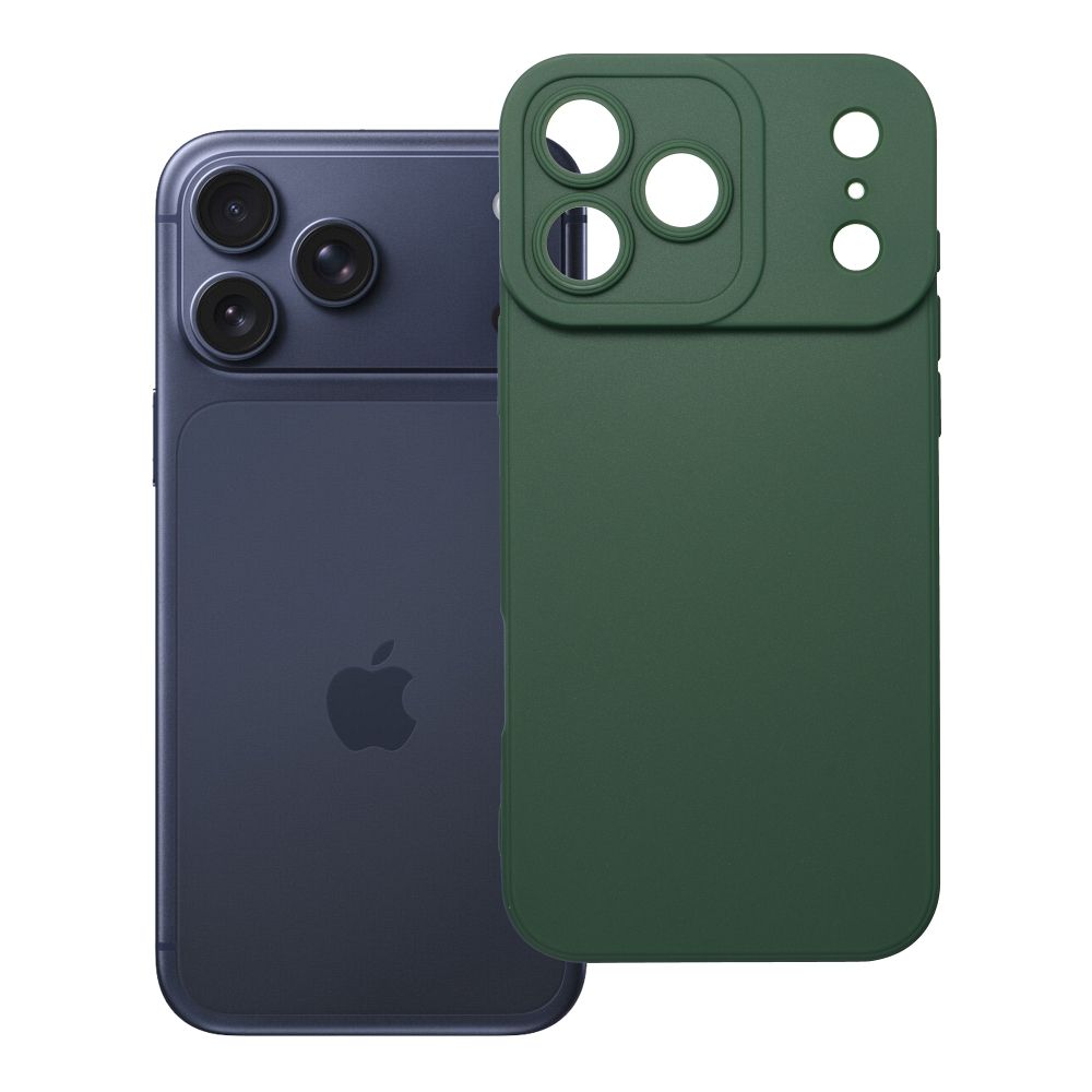 Чехол для iPhone 17 Pro Max / 18 Pro Max (низкий бортик камеры) Matt 2.0 темно-зеленый