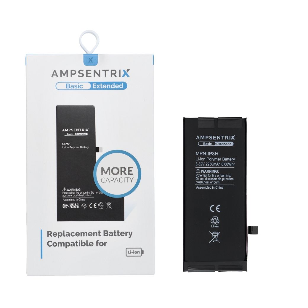 AmpSentrix Basic battery for iPhone 8 (high capacity 2250 mAh)