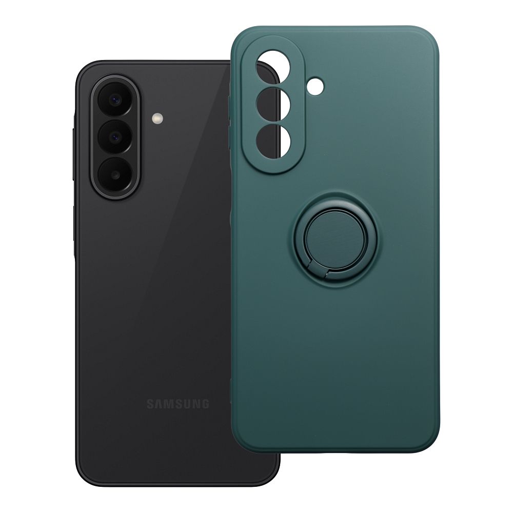 Силиконовый чехол с кольцом для Samsung A27 5G зелёный