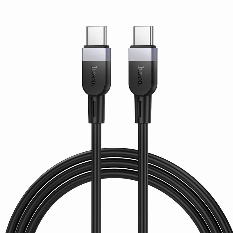 Kaabel USB C USB C Hoco 3A 60W silikoonist 1 m X109 must