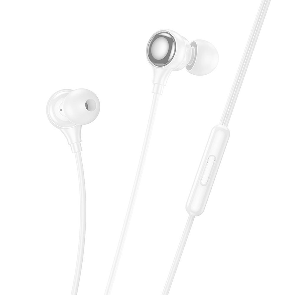 HOCO wire kõrvaklapid Jack 3,5 mm with microphone M116 valge