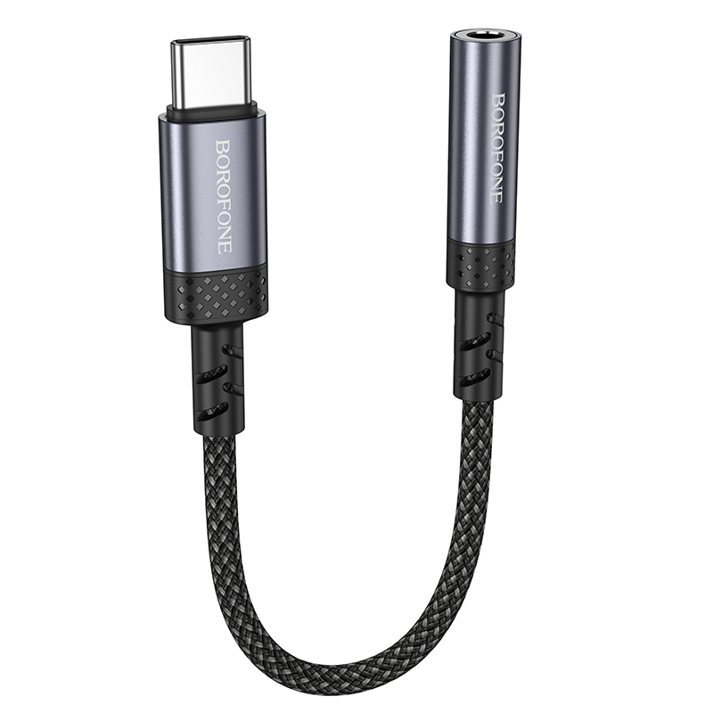 Borofone adapter BV24 Graceful - tüüp C 3,5 mm pistikupesale - hall