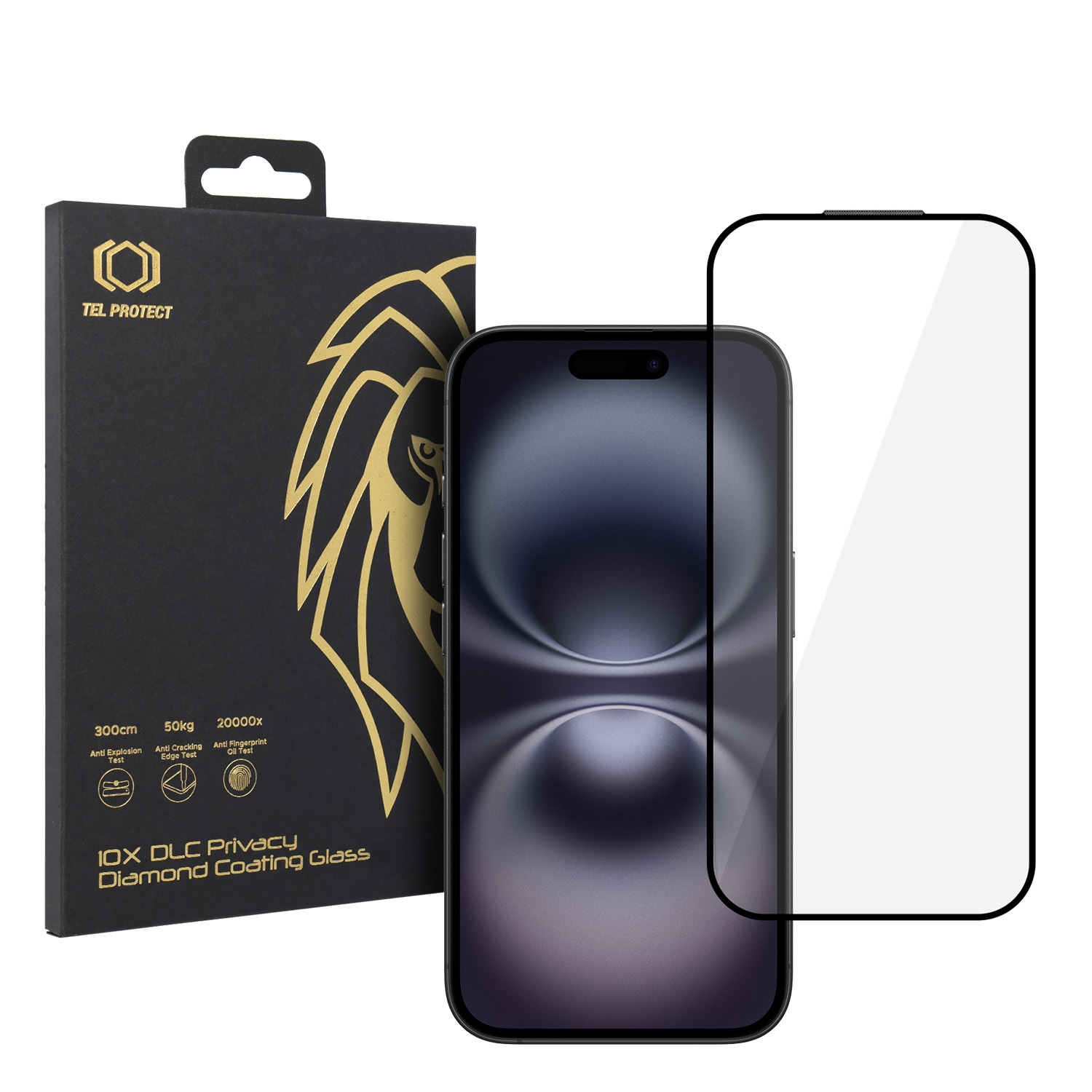 Tempered glass Tel Protect 10X HD DLC Diamond Coating jaoks Iphone 16