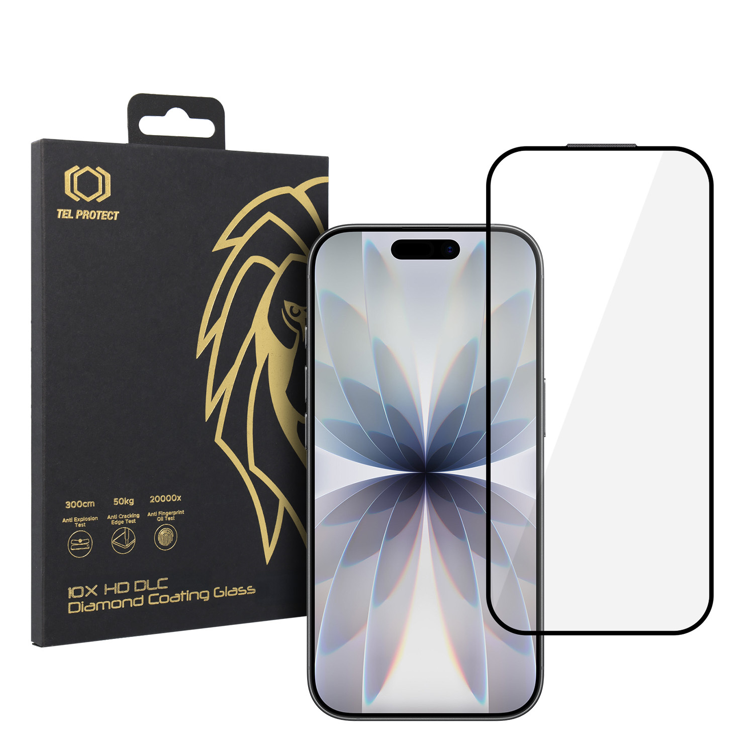 Tempered glass Tel Protect 10X HD DLC Diamond Coating jaoks Iphone 16 Pro/17