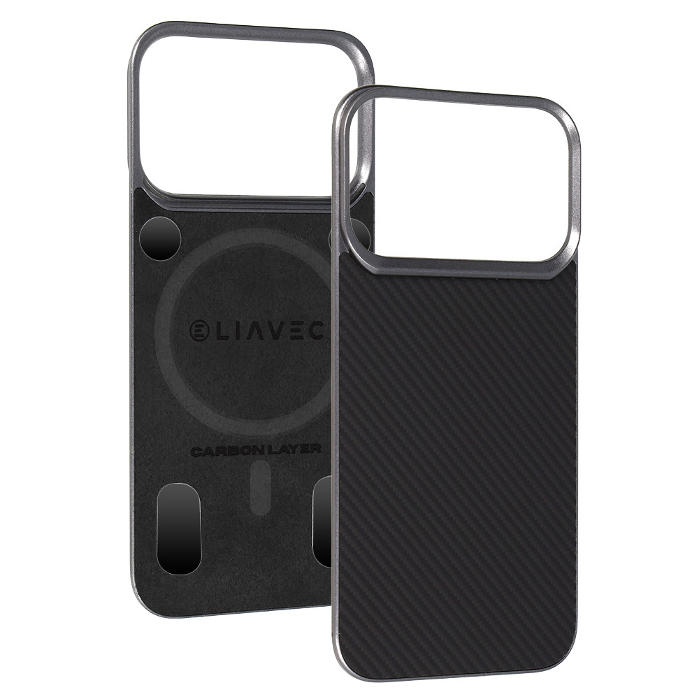 Liavec Carbon Layer Magsafe Aramid Fiber чехол для Iphone 17 Pro Max черный