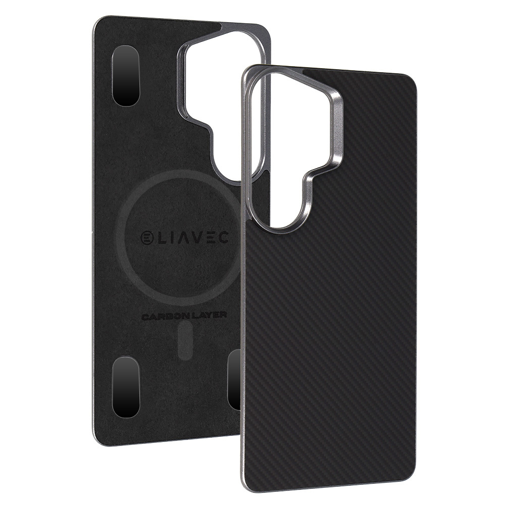 Liavec Carbon Layer Magsafe Aramid Fiber ümbris Samsung Galaxy S26 Ultra must