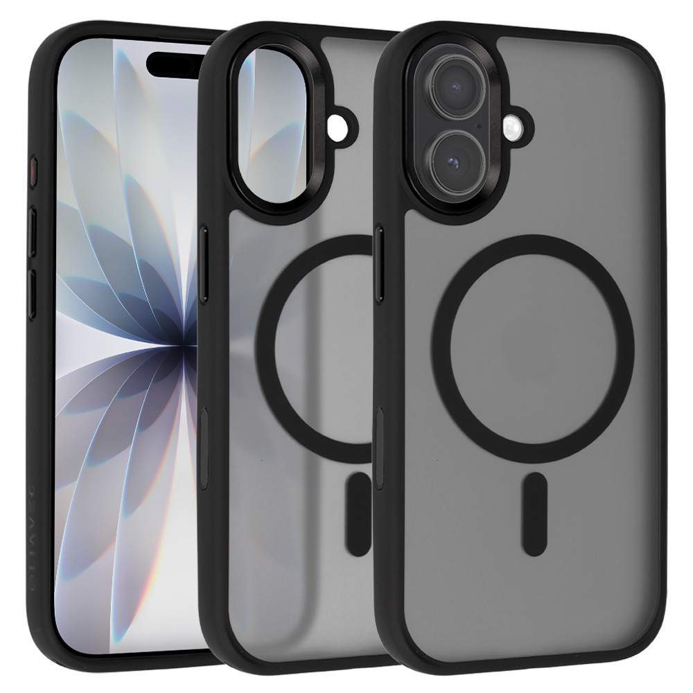 Liavec Cloudy ümbris metallist kaamera raamiga Iphone 17 jaoks must (kaamera juhtnupp)
