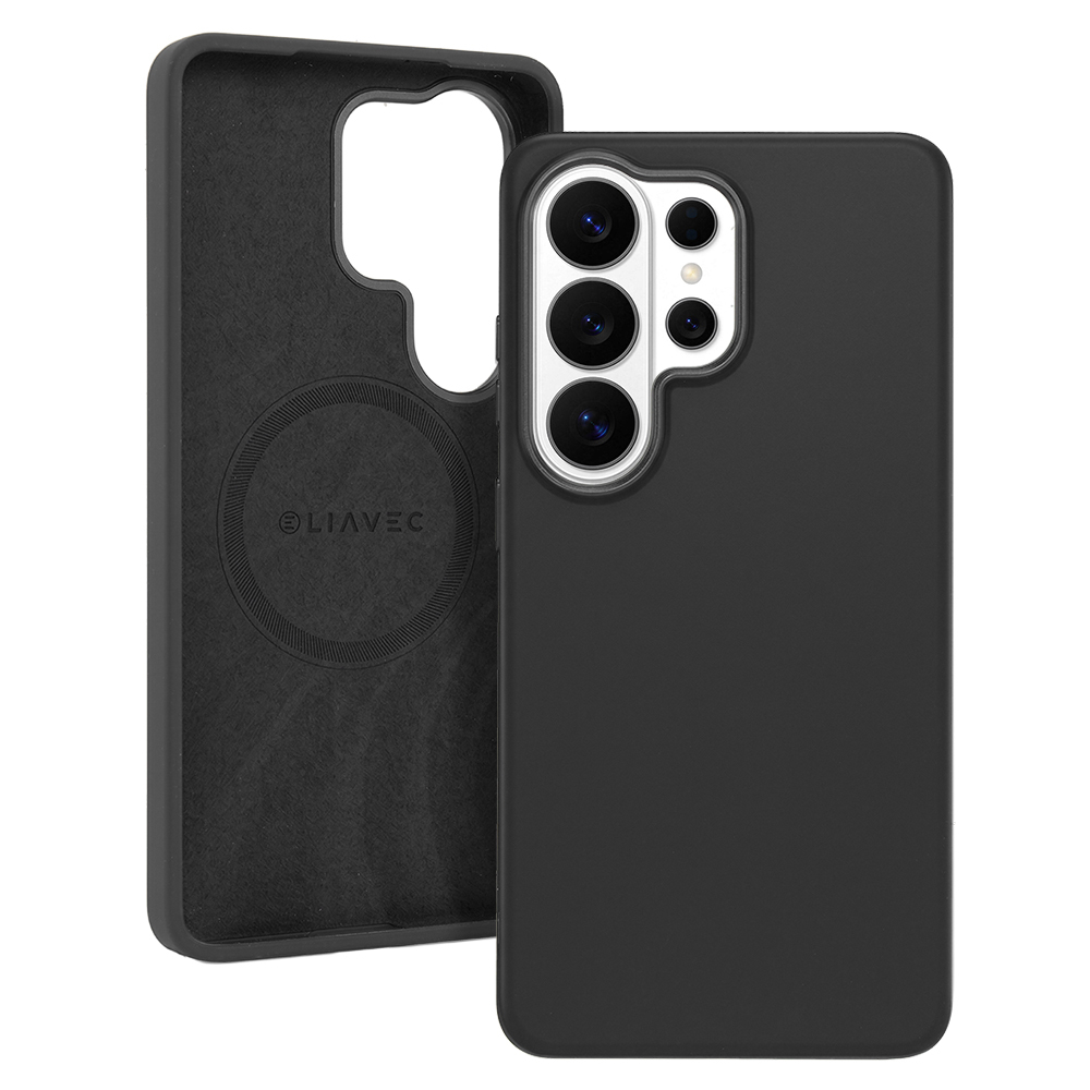Liavec Silky ümbris metallist kaamera raamiga Samsung Galaxy S26 Ultra jaoks must