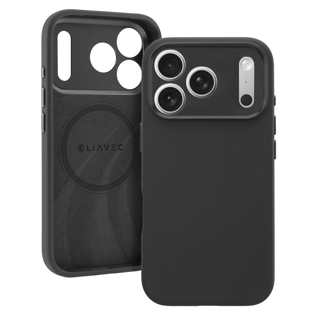 Liavec Silk Shield чехол с металлической рамкой камеры для Iphone 17 Pro Max черный