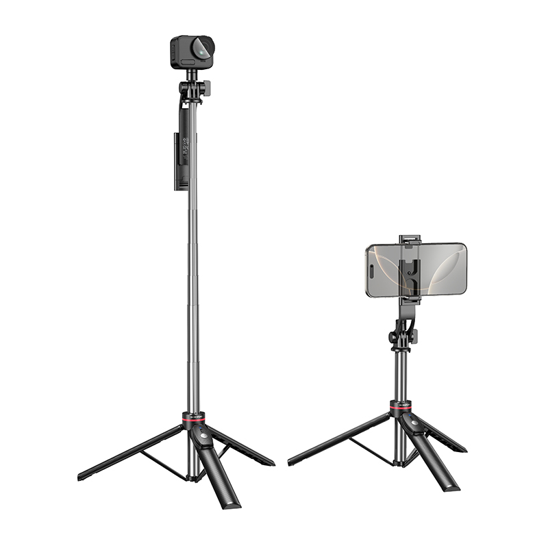 Must Bluetoothi toega selfipulk Borofone BY15 Throne statiivi ja kaugjuhtimispuldiga
