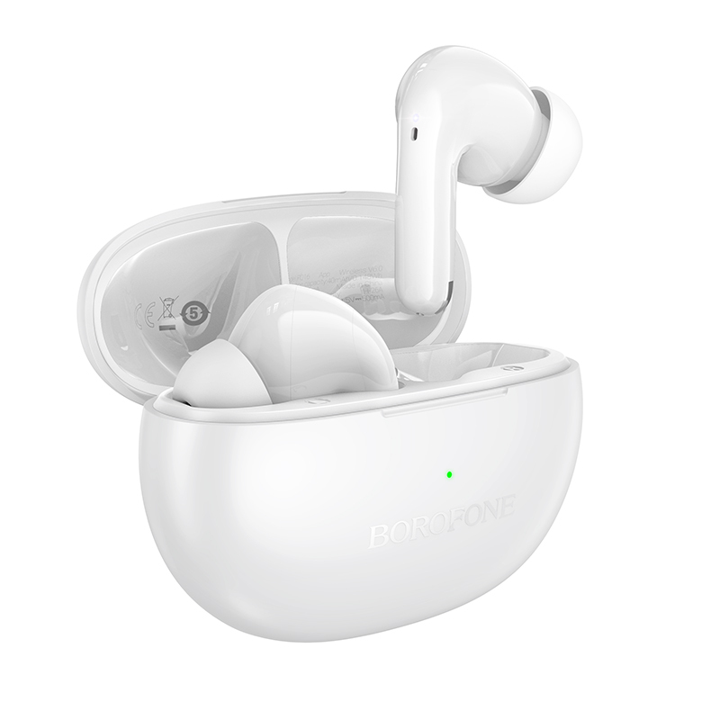 Valged TWS Bluetooth kõrvaklapid Borofone FQ16 Star, ANC+ENC, Smart AI