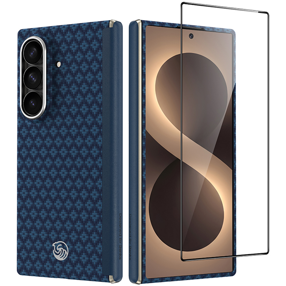 Benks Magnetic Armor Grid Air Grand Combo ümbris (C.K.FL.SA.BE.0051) Samsung Galaxy Z Fold 8 Ultra mudelile, sinine