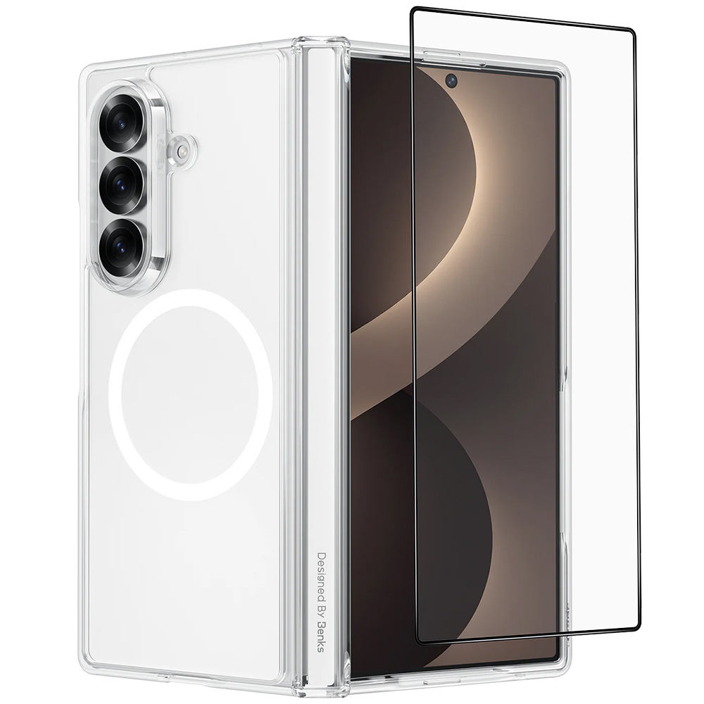 Benks Magnetic Crystal Grand Combo ümbris (C.K.JC.SA.00.0051) Samsung Galaxy Z Fold 8 Ultra mudelile (hingekaitse + esikorpus + ekraanikaitse)