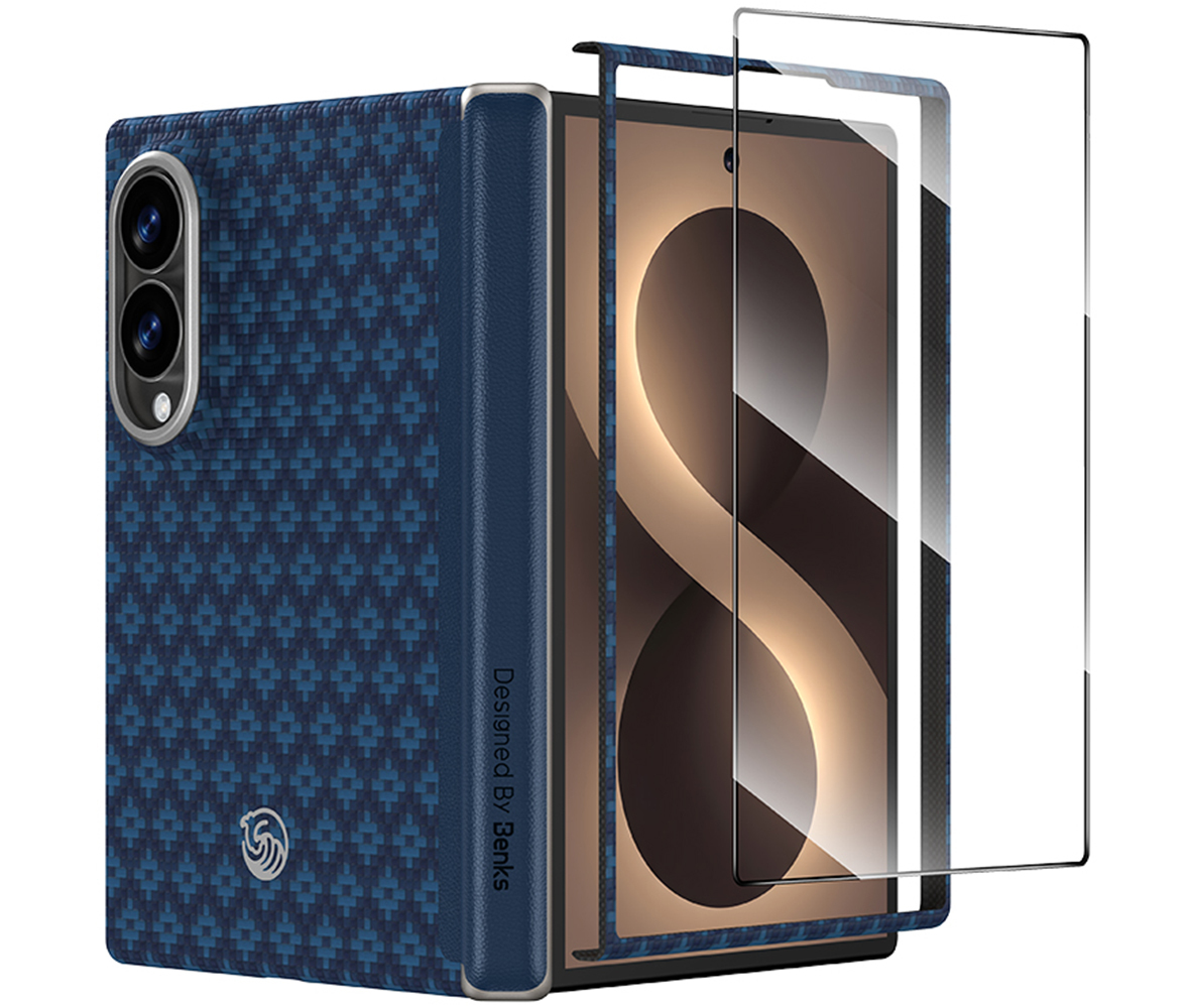 Benks Magnetic Armor Grid Air Grand Combo ümbris (C.K.FL.SA.BE.S060) Samsung Galaxy Z Fold 8 mudelile, sinine