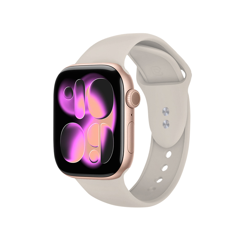 Crong Liquid vedelast silikoonist rihm Apple Watchile 38/40/41/42 mm, kivibeež