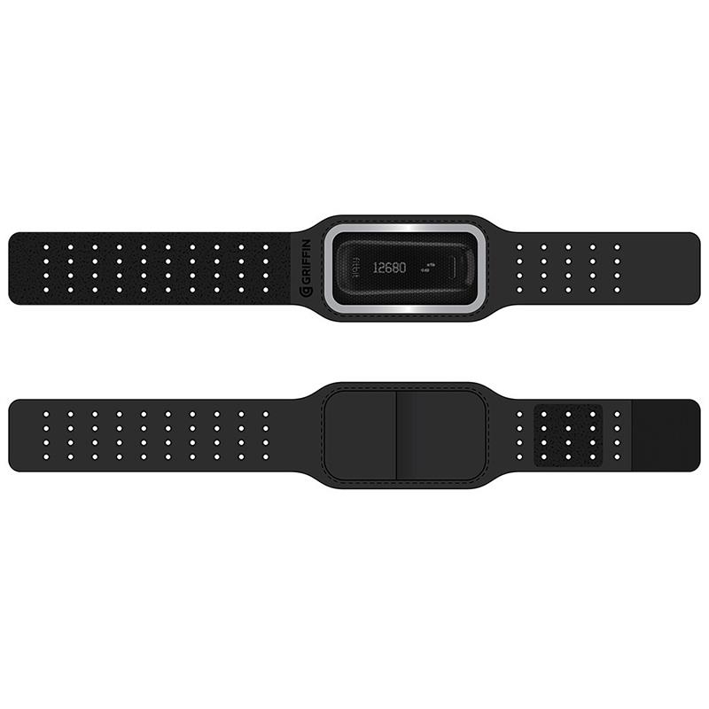Griffin Sleep Sport randme- ja õlavarrepael aktiivsusmonitori tasku ja pikendusega Fitbiti, Misfiti ja Sony seadmetele, must