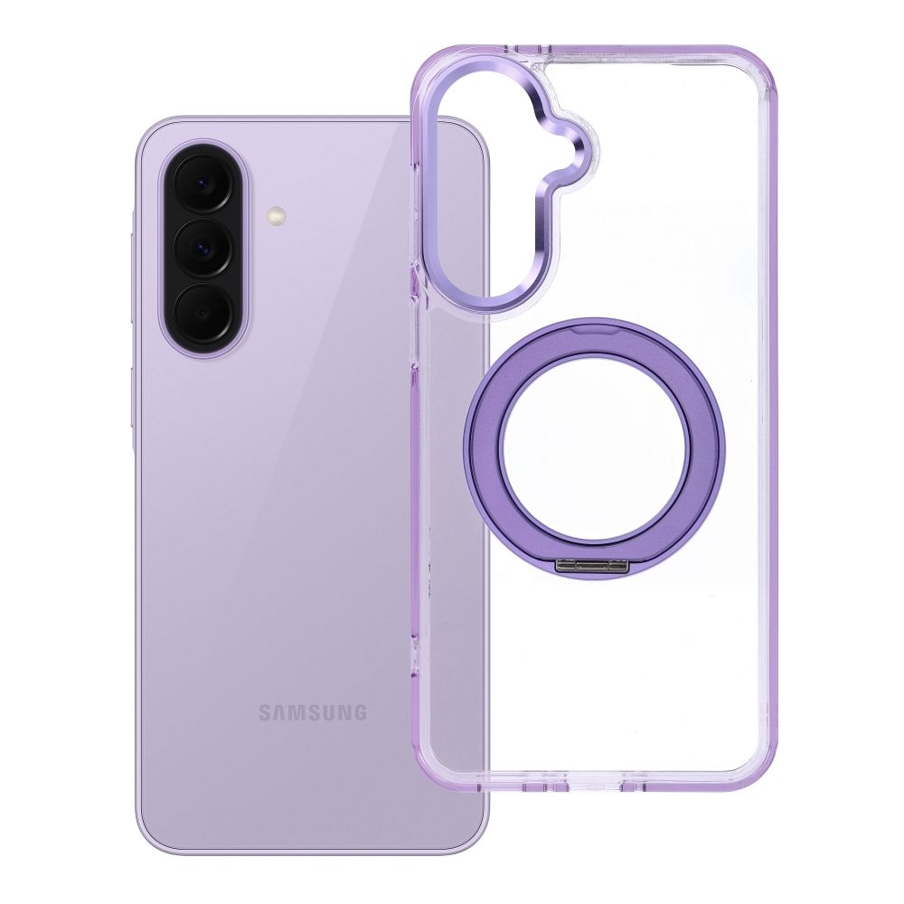 Case for Samsung A37 Frame Circle Stand compatible with MagSafe purple