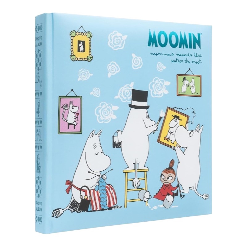 Moomins isekleepuv fotoalbum, 22 lehekülge, 16 × 16 cm