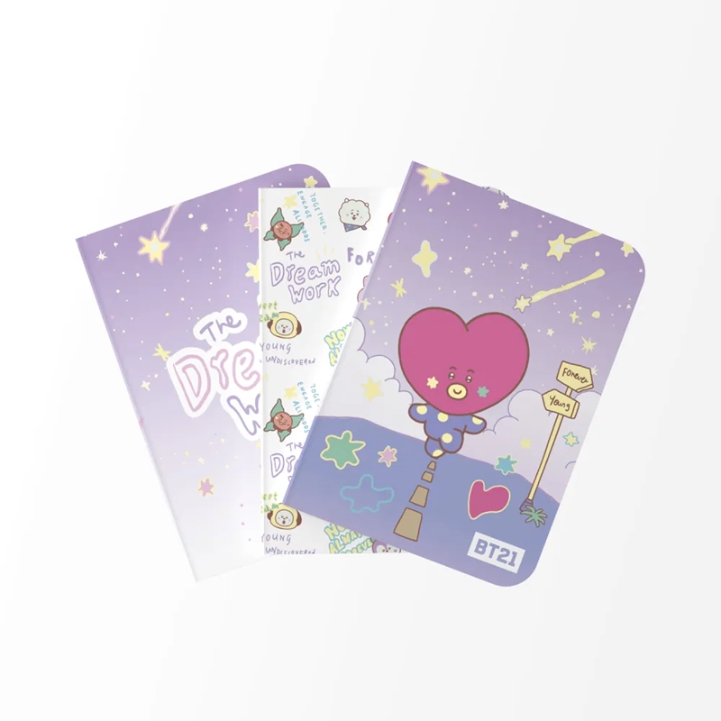 BT21 TATA A6 märkmike komplekt, 3 tk