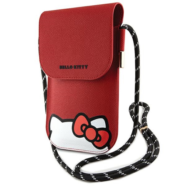 Hello Kitty Leather Hiding Kitty õlakott – punane