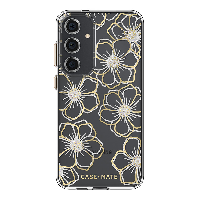 Case-Mate Floral Gems ümbris seadmele Samsung Galaxy S24+, kuldne