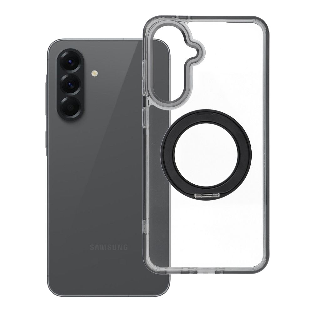 Case for Samsung A56 Frame Circle Stand compatible with MagSafe black