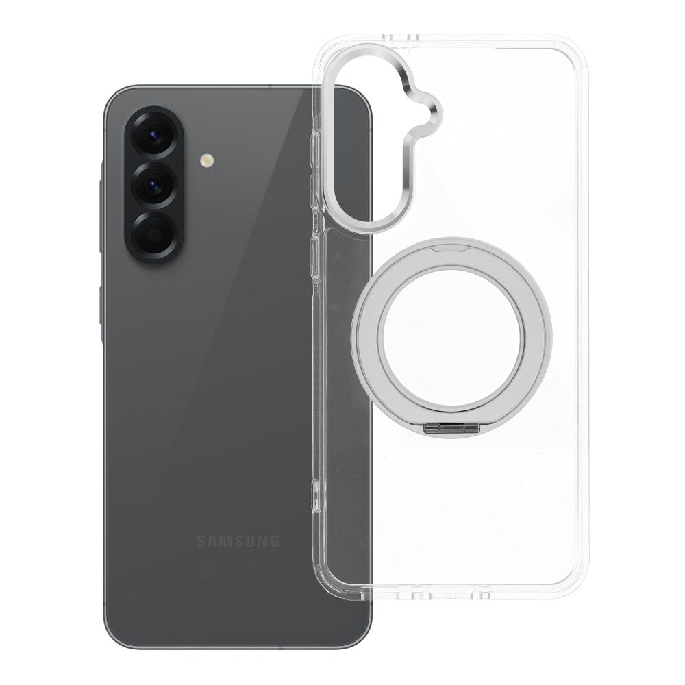 Case for Samsung A56 Frame Circle Stand compatible with MagSafe transparent