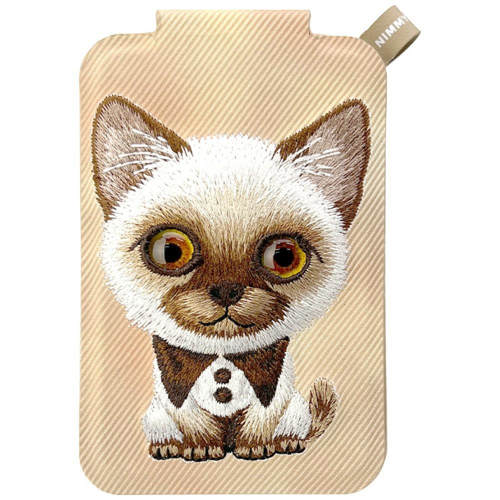 Nimmy New Big-Eye Cute Pets 2.0 Cat MagSafe magnetiline telefoni kaarditasku koos toega – pruun