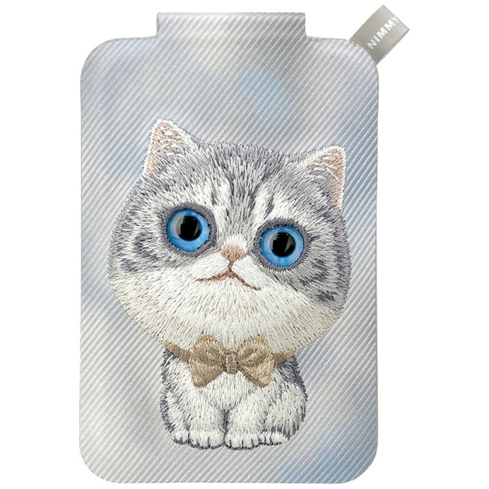Nimmy New Big-Eye Cute Pets 2.0 Cat MagSafe magnetiline telefoni kaarditasku koos toega – hall