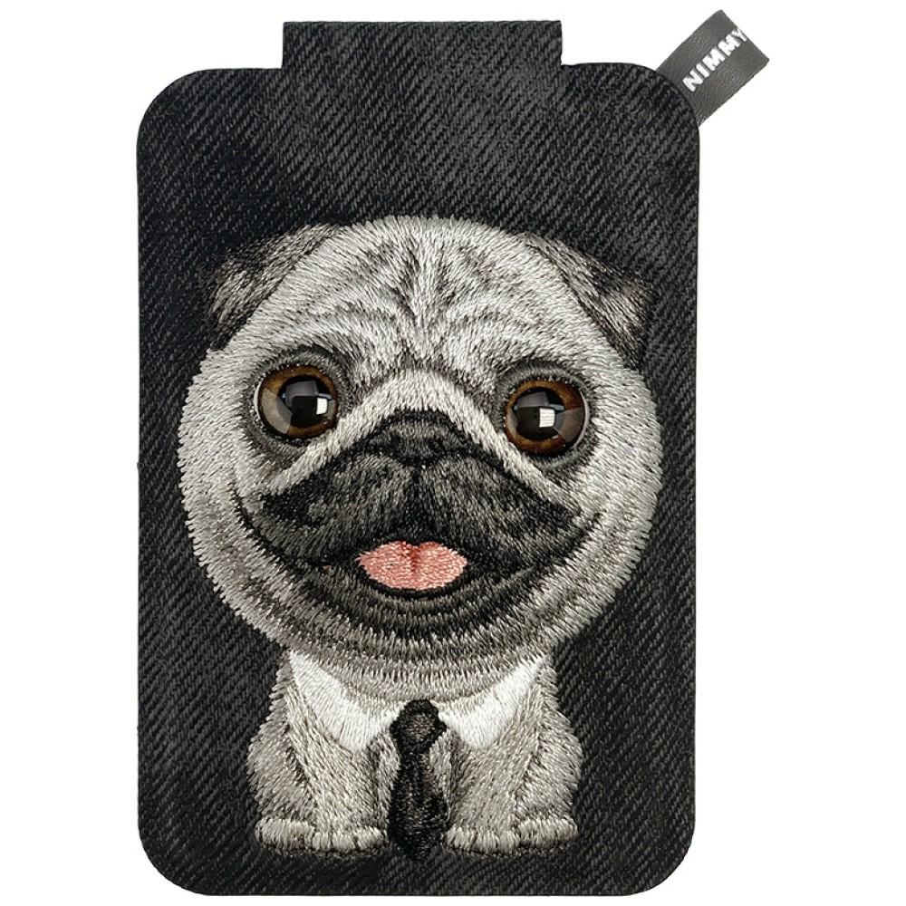 Nimmy New Big-Eye Cute Pets 2.0 Dog MagSafe magnetiline telefoni kaarditasku koos toega – must