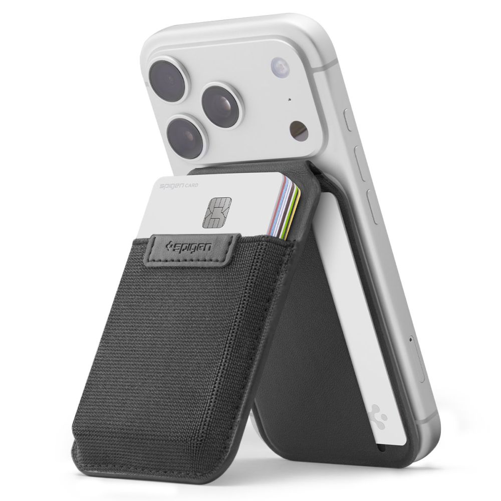 Spigen Slim Fold S314-4 MagSafe magnetiline telefoni kaarditasku – must