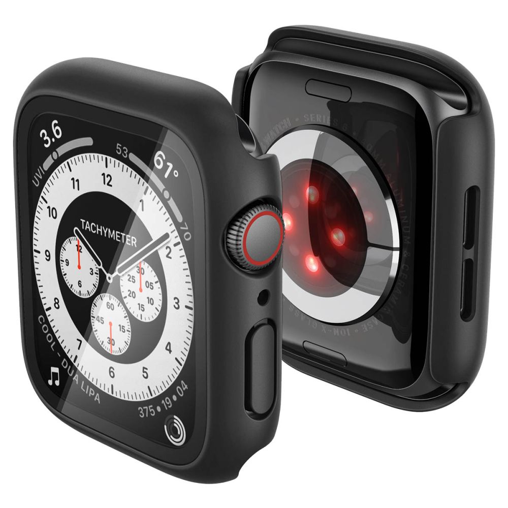 Spigen Thin Fit 360 ümbris mudelile Apple Watch 44 mm – must