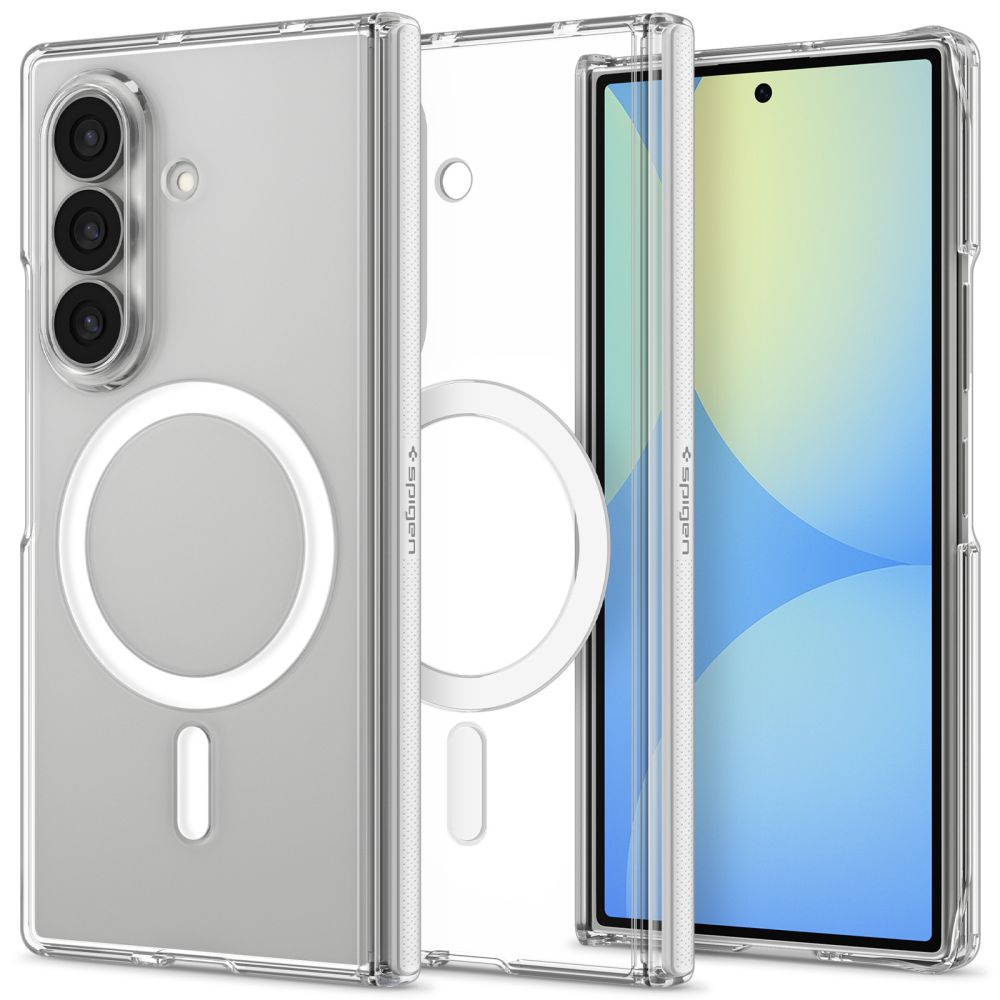 Spigen AirSkin Zero MagFit ümbris Samsung Galaxy Z Fold8 Ultra telefonile – läbipaistev ja valge