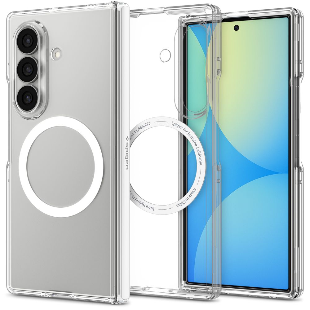 Spigen Ultra Hybrid Pro MagSafe ümbris Samsung Galaxy Z Fold8 Ultra telefonile – läbipaistev ja valge