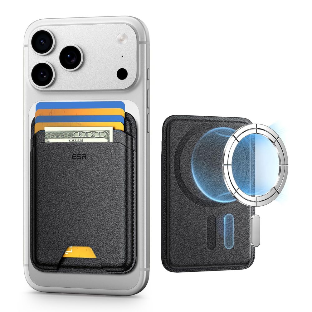 ESR Classic RFID-kaitsega MagSafe magnetiline telefoni kaarditasku – must