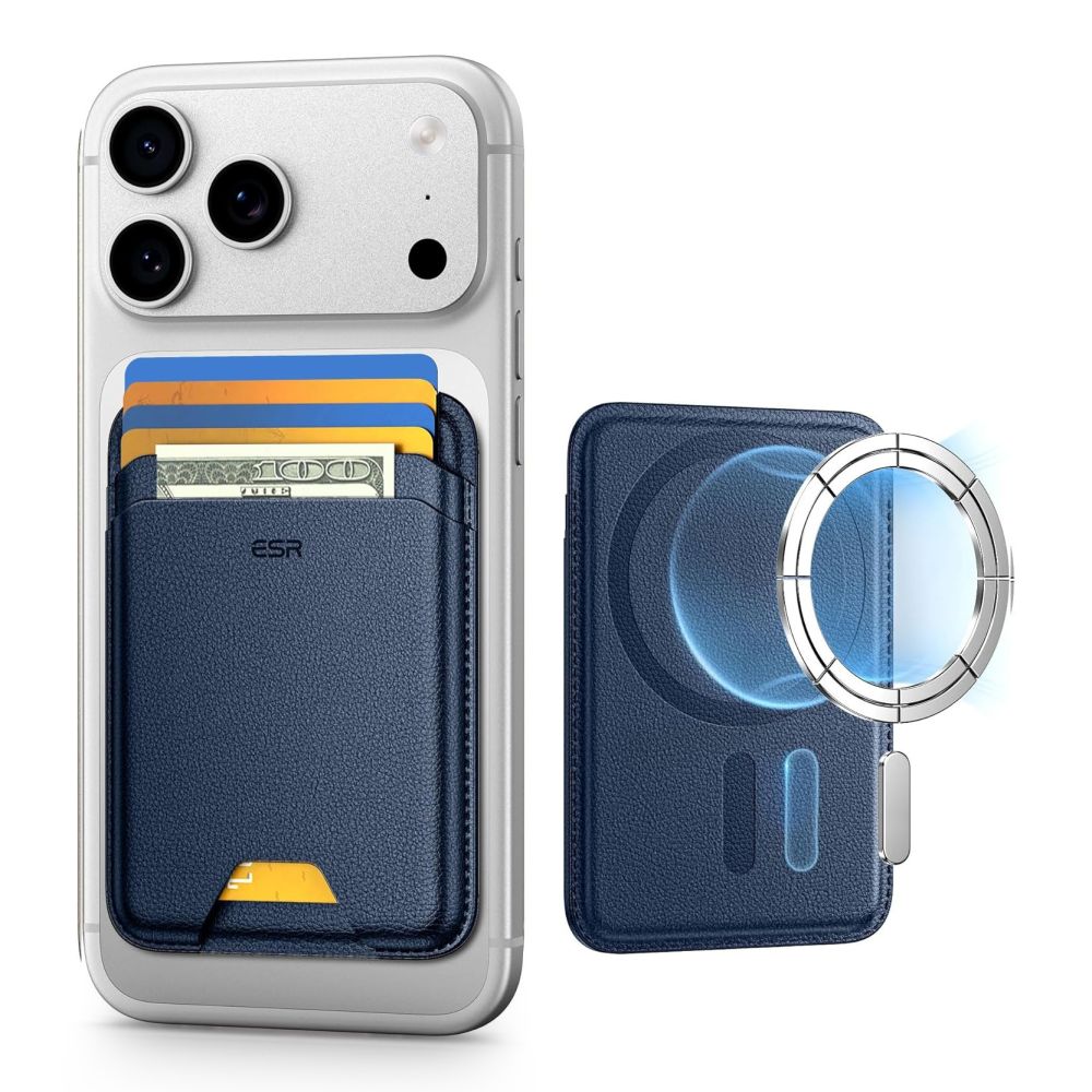 ESR Classic RFID-kaitsega MagSafe magnetiline telefoni kaarditasku – tumesinine