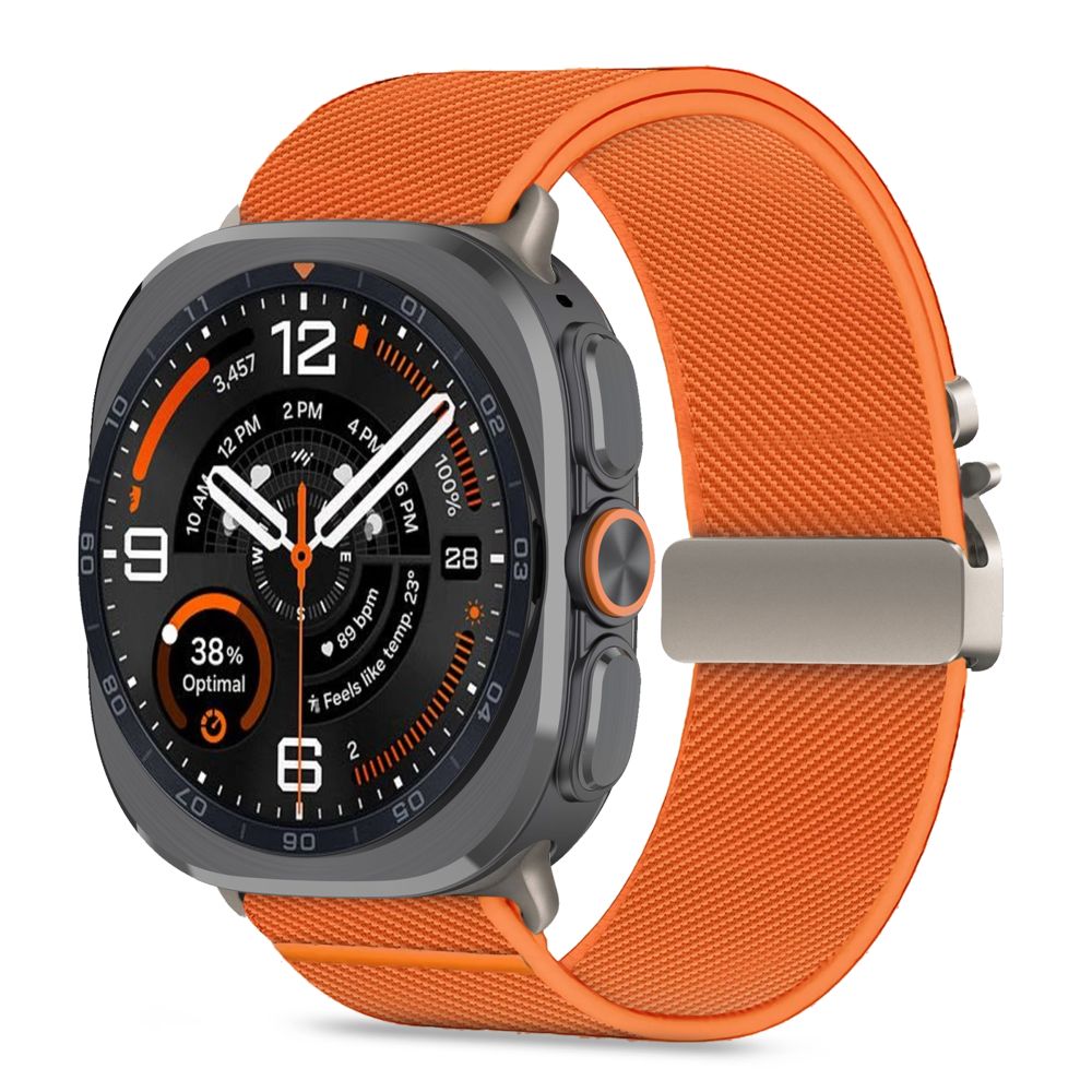 Tech-Protect Nylon Clasp rihm mudelile Samsung Galaxy Watch Ultra 47 mm – oranž