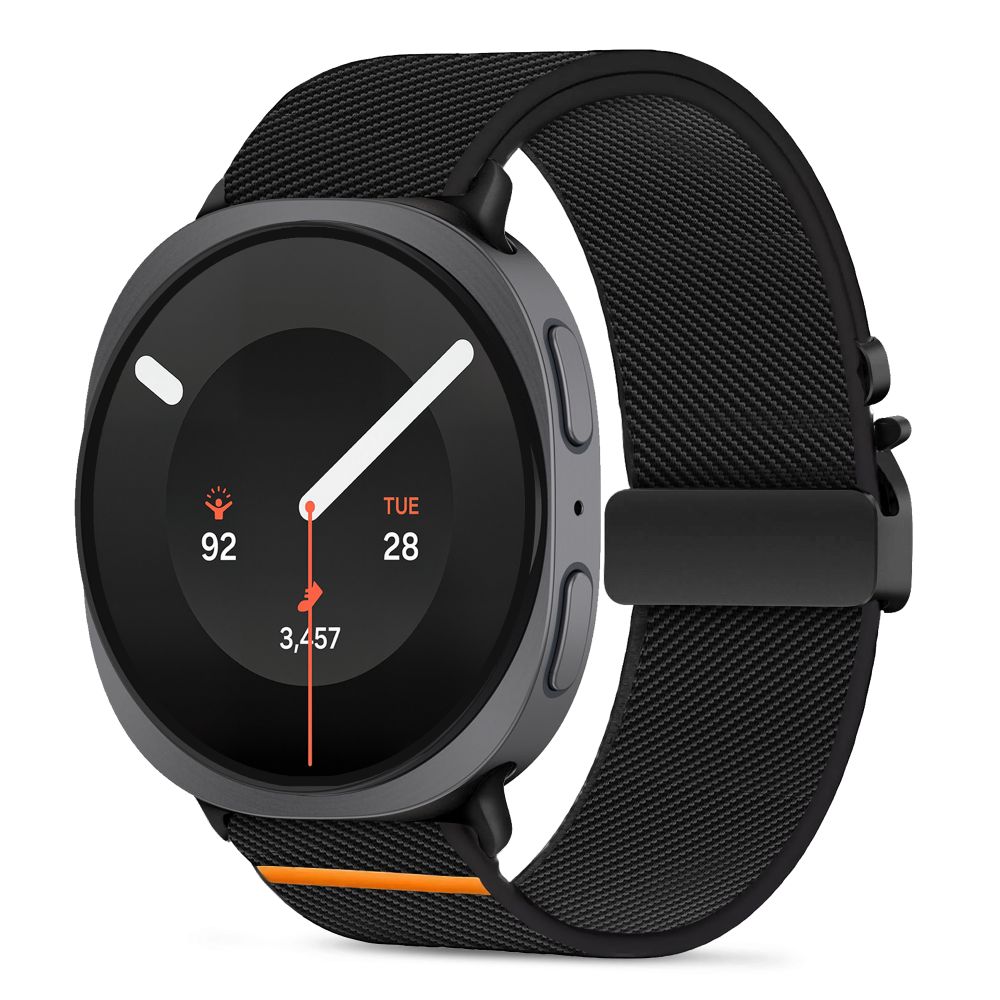 Tech-Protect Nylon Clasp rihm mudelile Samsung Galaxy Watch 40/44/46 mm – must