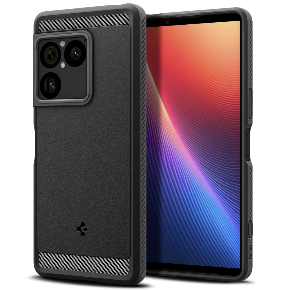 Spigen Rugged Armor ümbris mudelile Sony Xperia 1 VIII – mattmust