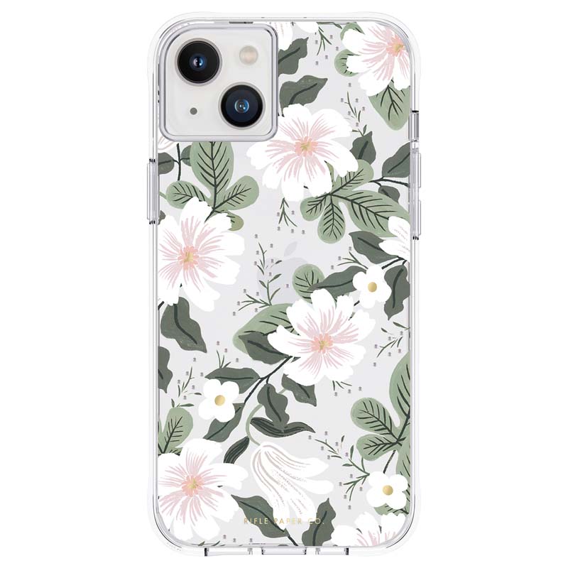 Rifle Paper Clear ümbris seadmele iPhone 14 Plus, Willow mustriga