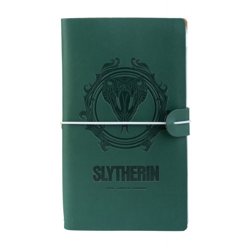 Harry Potter Slytherin nahast reisimärkmik, 12 × 19,6 cm, roheline