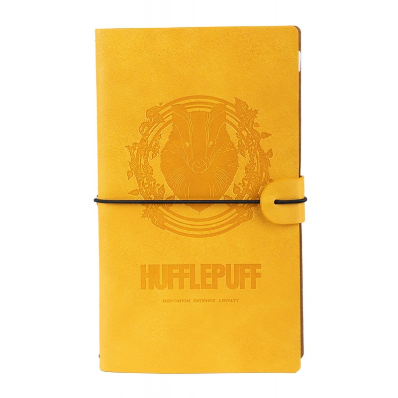 Harry Potter Hufflepuff nahast reisimärkmik, 12 × 19,6 cm, kollane