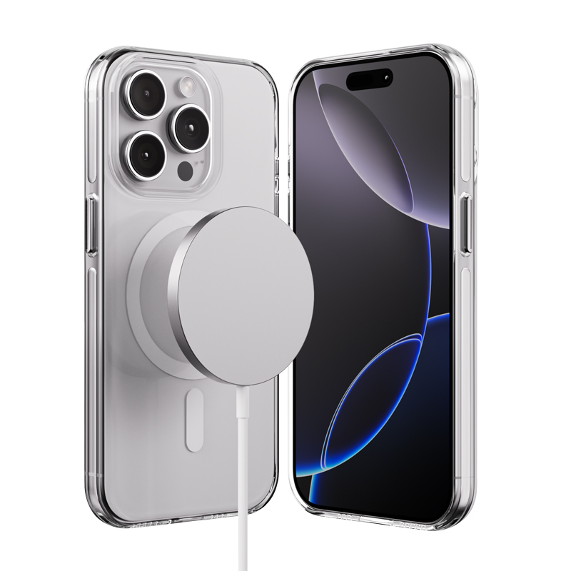 Crong Clear MAG Pro MagSafe ümbris seadmele iPhone 15 Pro, läbipaistev